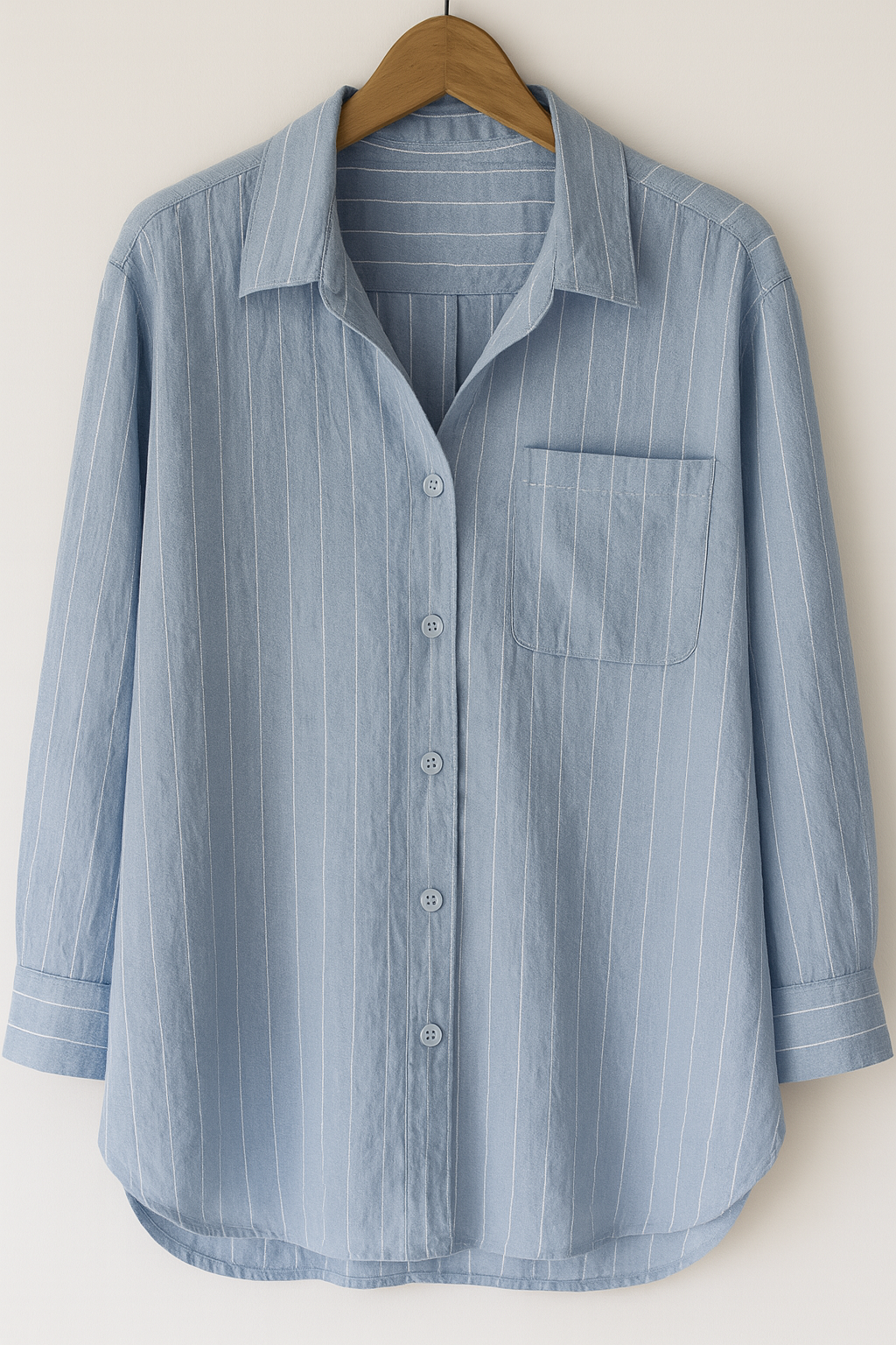 Chemise en Lin à Rayures – Élégance Naturelle & Confort