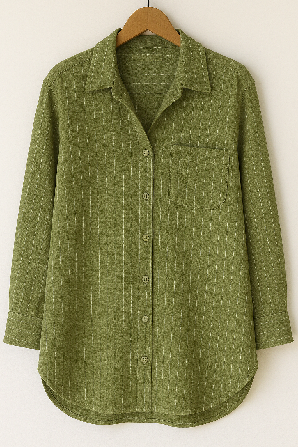 Chemise en Lin à Rayures – Élégance Naturelle & Confort