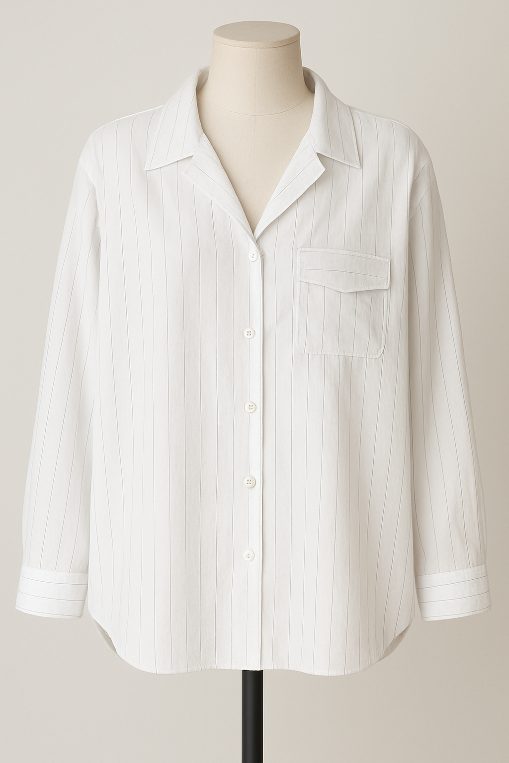 Chemise en Lin à Rayures – Élégance Naturelle & Confort