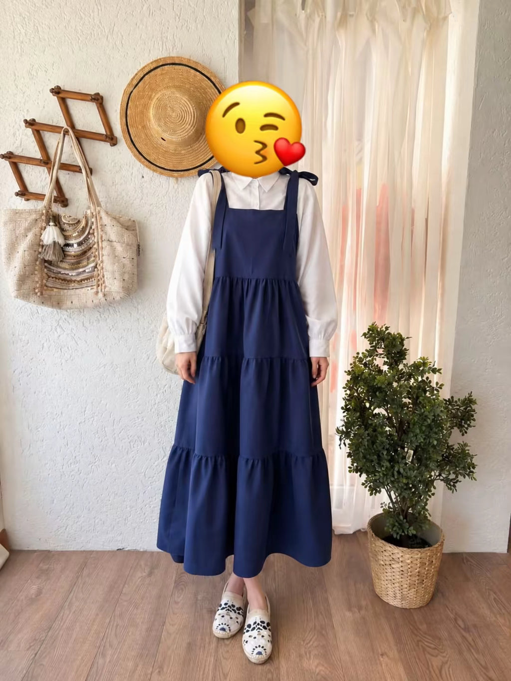 Ensemble 2 pièces — Robe salopette + Chemise